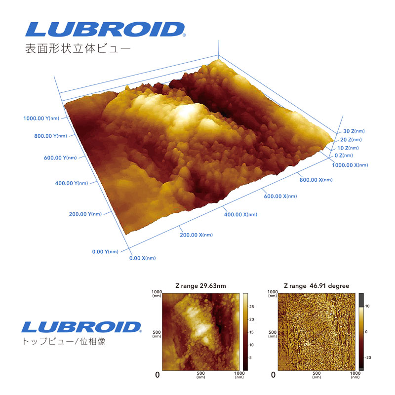 LUBROID表面形状立体ビュー